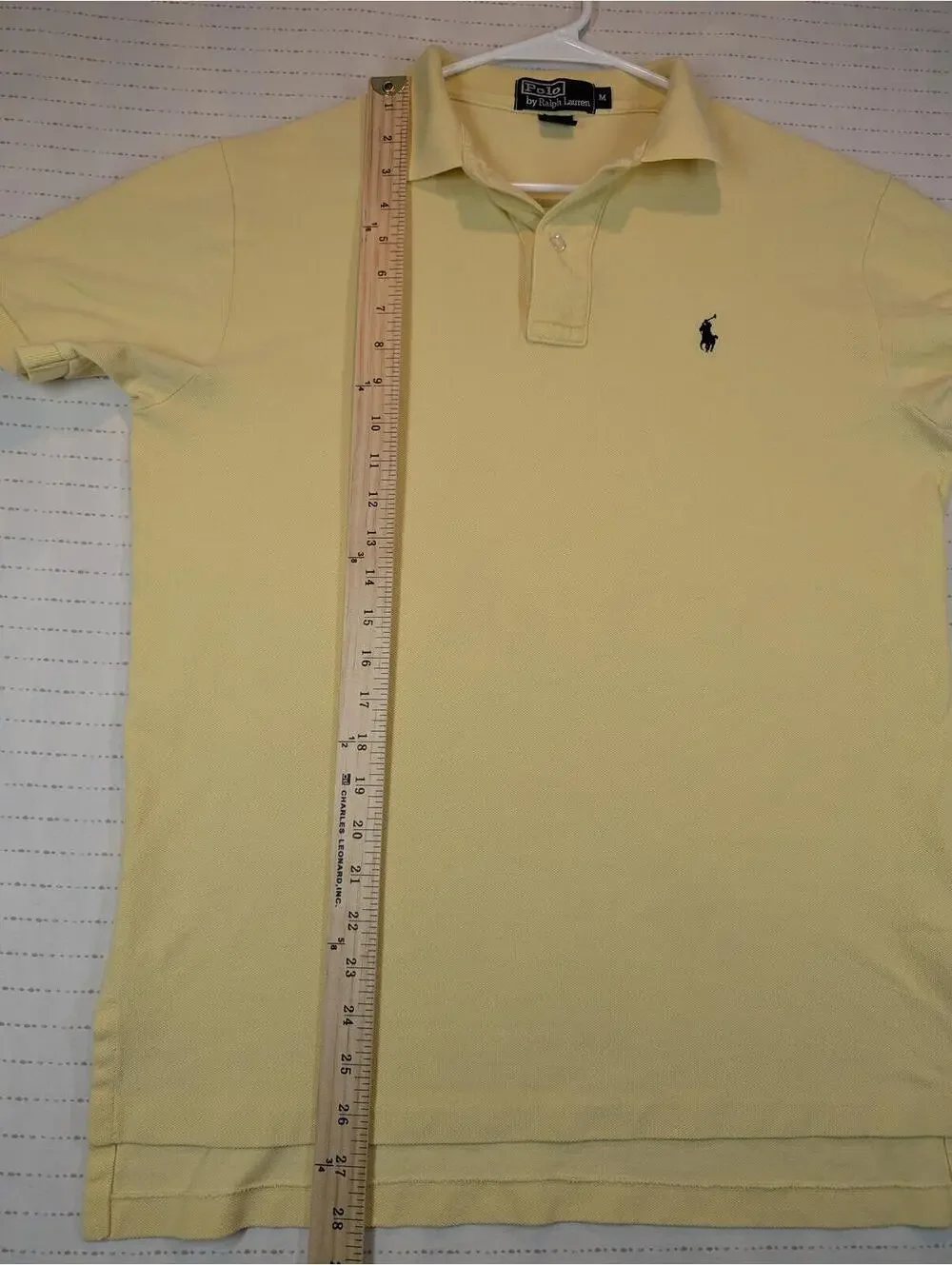 Polo Ralph Lauren Mesh Polo Shirt Pony Logo Yellow Short Sleeve Mens Medium